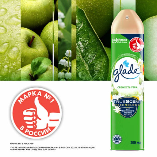 ГЛЕЙД освежитель-аэрозоль 250мл Свежесть утра *