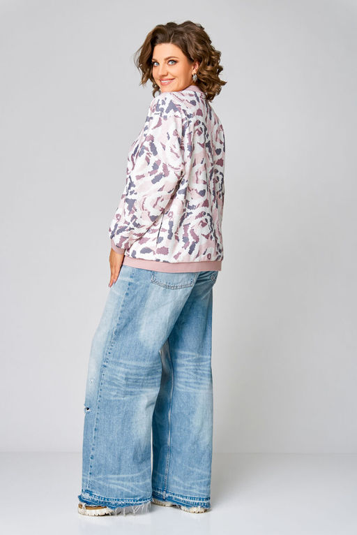 Бомбер Swallow 789 черный+принт леопард  фото 37