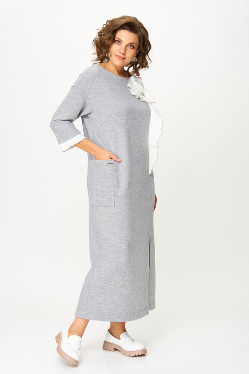 Платье Michel Chic 2183-Р светло-серый меланж  фото 5