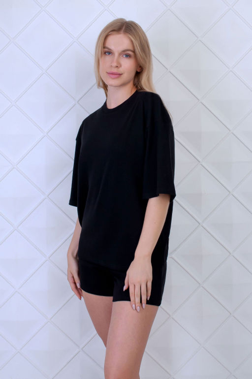 Арт. 9134 Пижама с шортами 42-50 (5 шт) Цвет:верх-кирпичный,низ-кирпичный