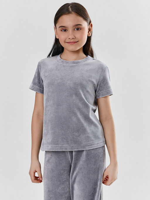 Комплект домашний для девочек серый велюровый - Mark formelle фото 2