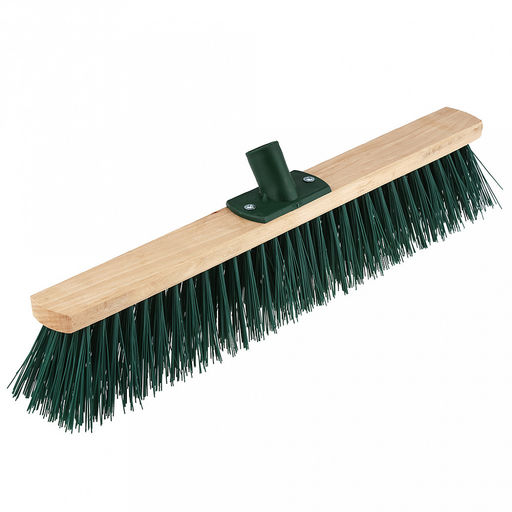 Щетка для пола деревянная 50см, втулка наклонная пластмассовая с резьбой д22мм, бук (Россия)