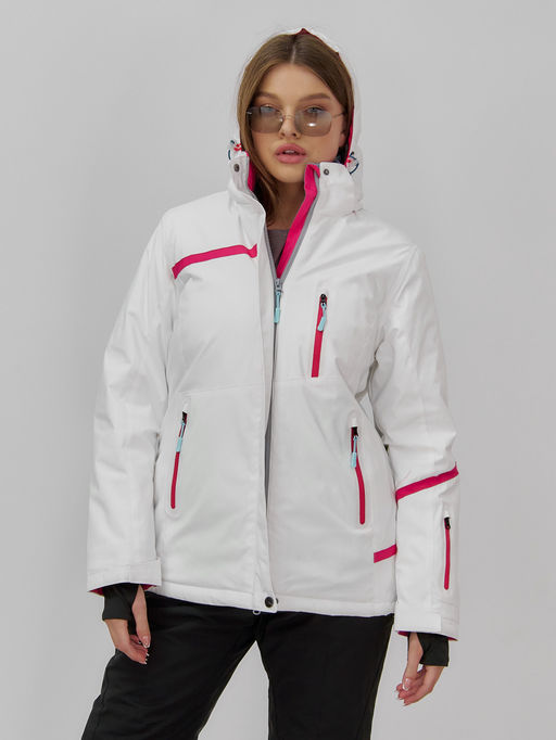Горнолыжный костюм женский зимний белого цвета 07091Bl - Chunmai фото 11