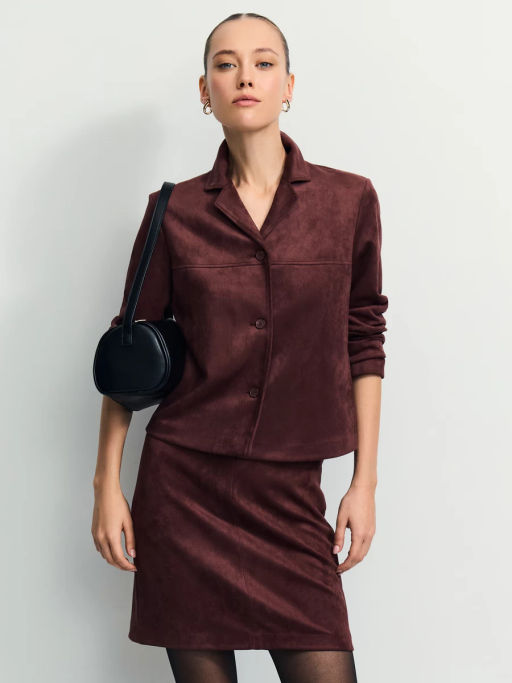 Юбка мини из искусственной замши / Zarina