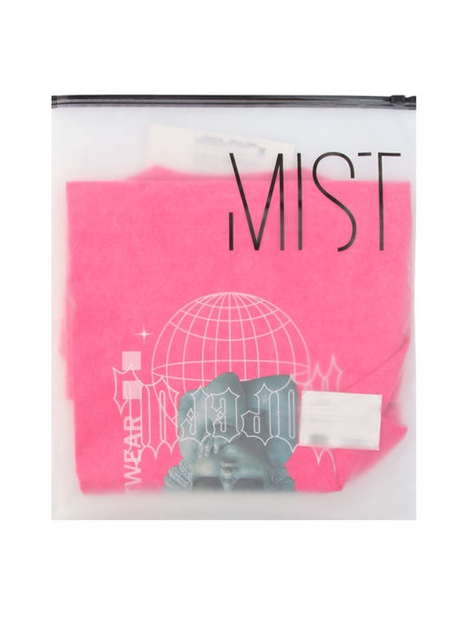 Футболка женская из вареного хлопка MIST Streetwear, розовая, размер 46 (L)