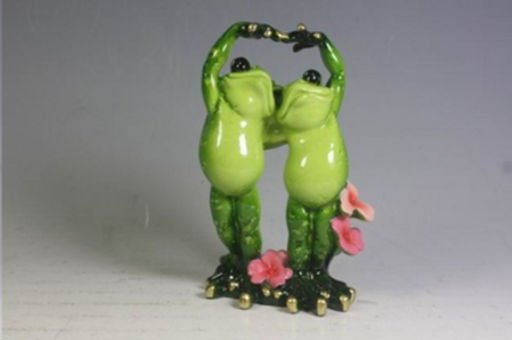Фигурка Лягушка Влюбленные 14 см цветы / YX5126GZ /уп 24/А - Галеонтрейд фото 3