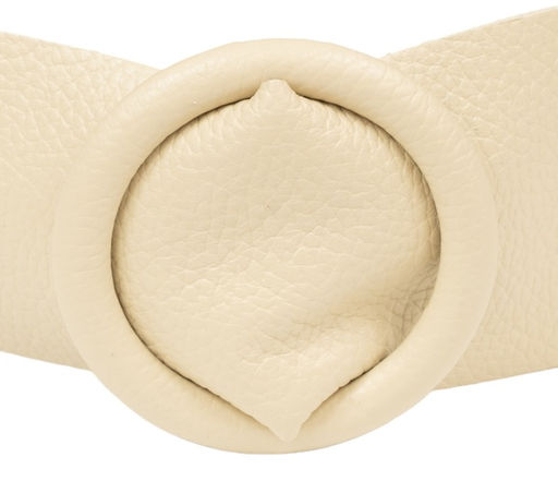 Ремень Sefaro из телячьей кожи бежевый 110×8 см  фото 2