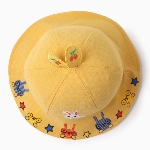 Панама детская «Зайки» MINAKU, цвет жёлтый, размер 48-50