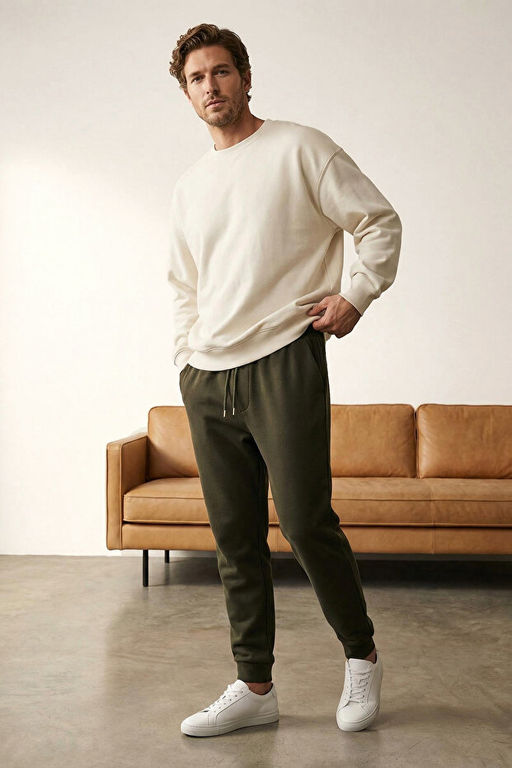 Haki Basic Regular/Normal Kesim Lastik Pa_a Jogger E_ofman Alt_ TMNSS20EA0053 - Trendyolmilla фото 2