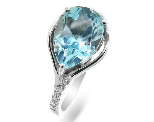 Кольцо из серебра топаз, Фламинго