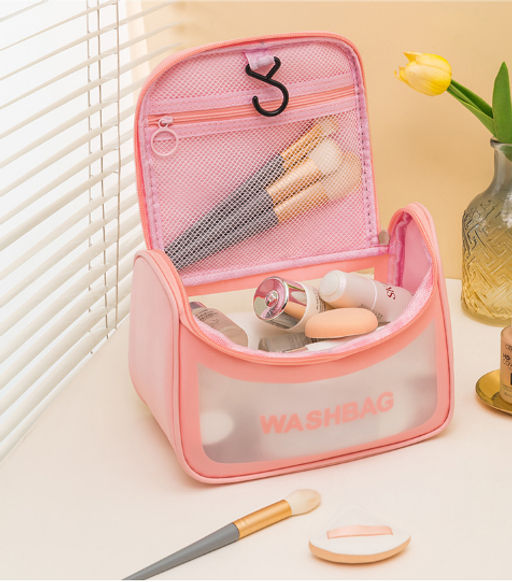 Косметичка -вместительный органайзер для косметики WASHBAG, желтый, 22х14х16см - Buro фото 2
