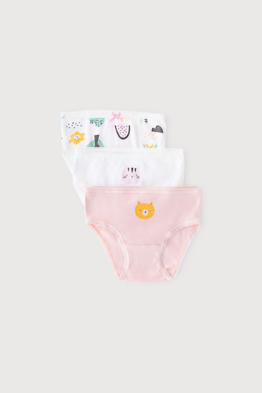 К 1909-3уп/светло-розовый,сахар,домик в лесу, трусы/ уп