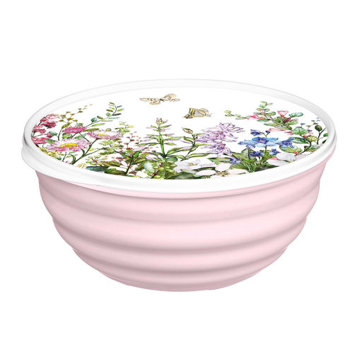 Миска "Latina" 2,1л с крышкой с декором "Цветущий сад" арт. 2231117