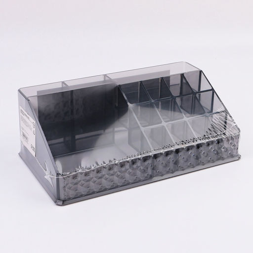 Органайзер для хранения косметики, 16 секций, 12.5×21.5×8 см, чёрный