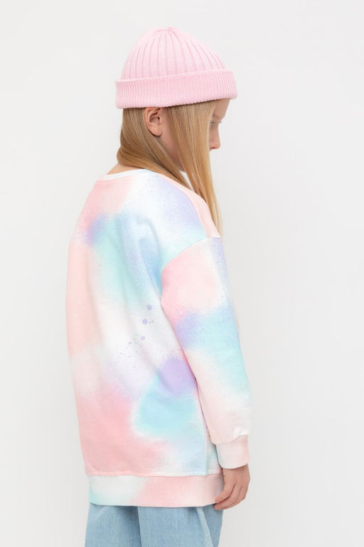 КР 302671/разноцветный спрей джемпер (свитшот) для дев