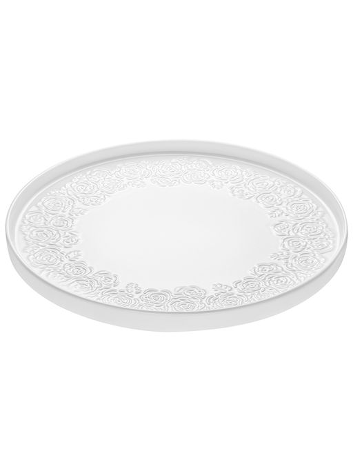 Блюдо-поднос 21*21*1,8 см "Розы" с бортиком, фарфор