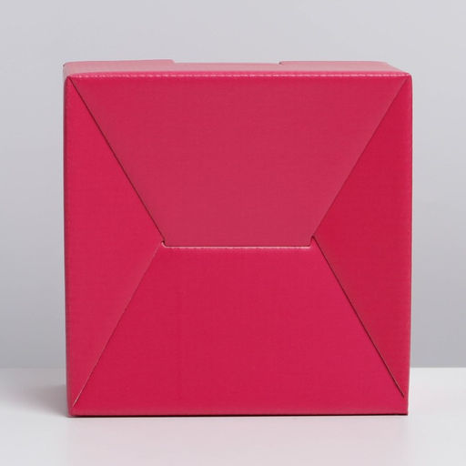 Цена за 2 шт. Коробка подарочная складная, упаковка, «Фуксия», 15×15×7 см