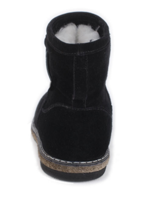 Унты женские на войлочной подошве Замша, овчина, черные - Roshva фото 4