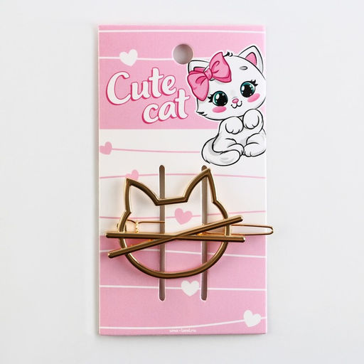 Цена за 2 шт. Заколка для волос Cute cat