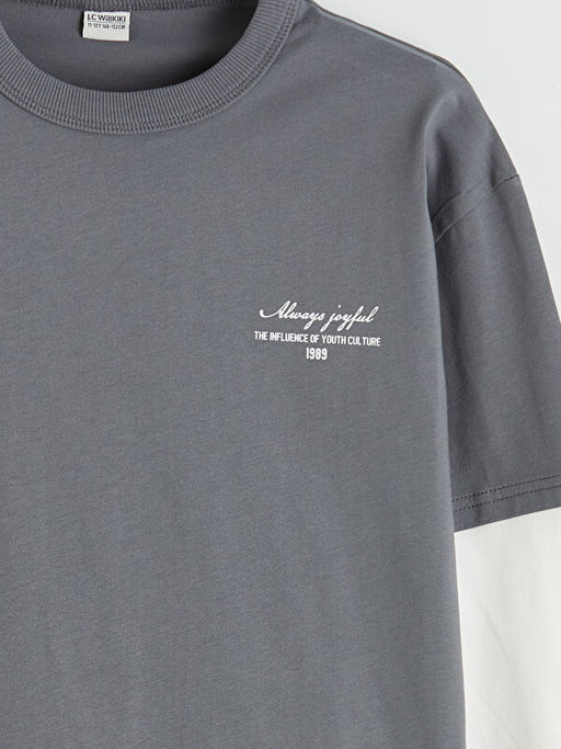 Bisiklet Yaka ??ten Uzun Kollu Erkek ?ocuk Ti??rt