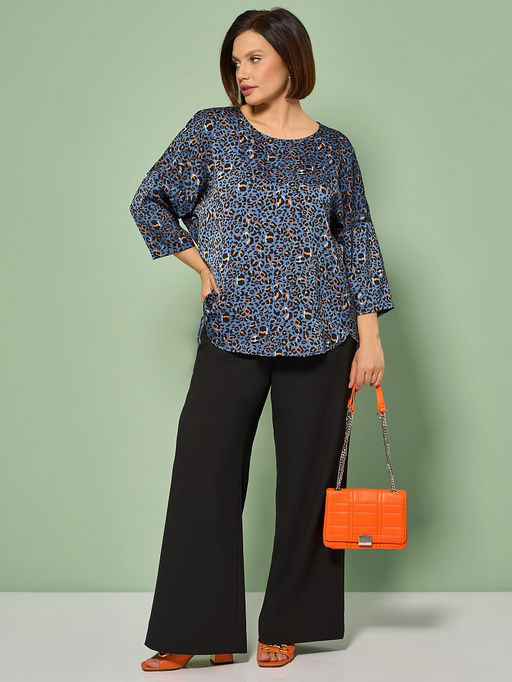 Блузка 0250-2а темно-голубой - Aquarell фото 33