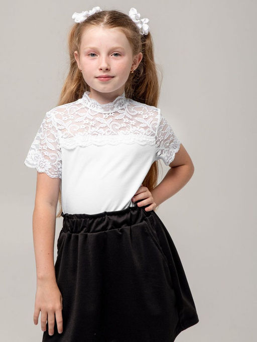 Джемпер для девочки 61359/1 Белый* 350 Lets go