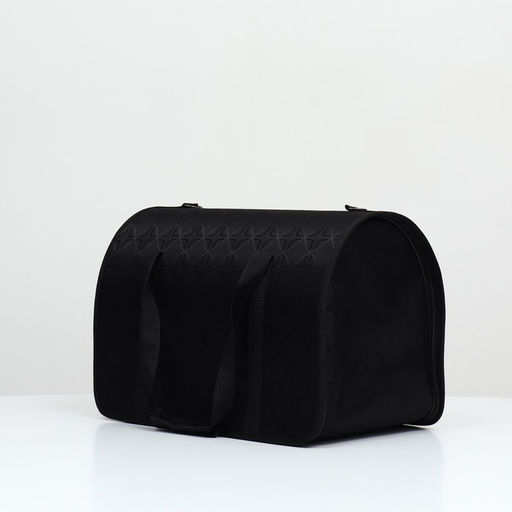 Сумка - переноска для животных Люкс, ПВХ, жаккард, 49 х 30 х 35 см, чёрная - Пижон фото 3