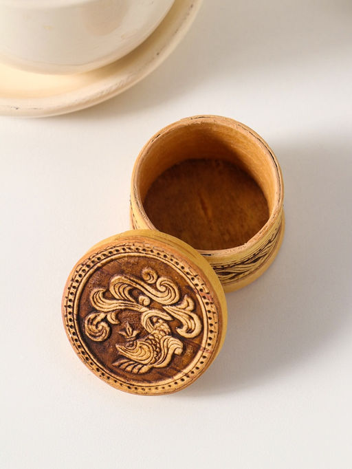 Шкатулка "Малютка" Рыбка А, 5х3 см, береста