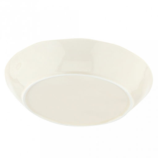 "Карусель" Тарелка глубокая фарфоровая д185мм, h35мм, 450мл, асимметричная форма, с деколью, кремовый (Китай)