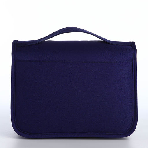 Косметичка-несессер дорожная на молнии, липучках, с ручкой, крючком, синяя - Simaland фото 2