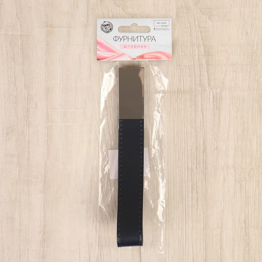 Подхват для штор из кожзаменителя, 35 2,5 см, цвет чёрный - Арт узор фото 4