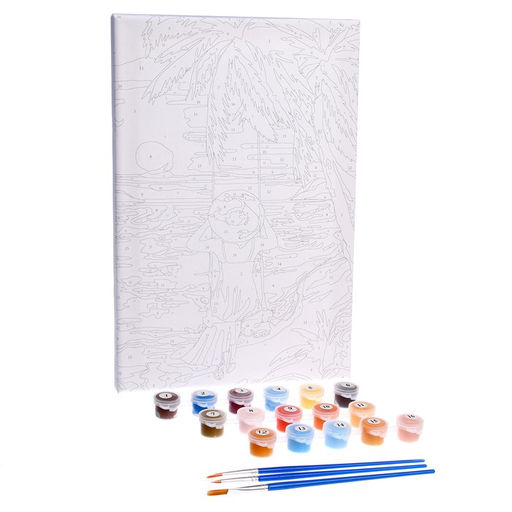 Картина по номерам на холсте с подрамником Закат у моря, 20х30 см - Школа талантов фото 3