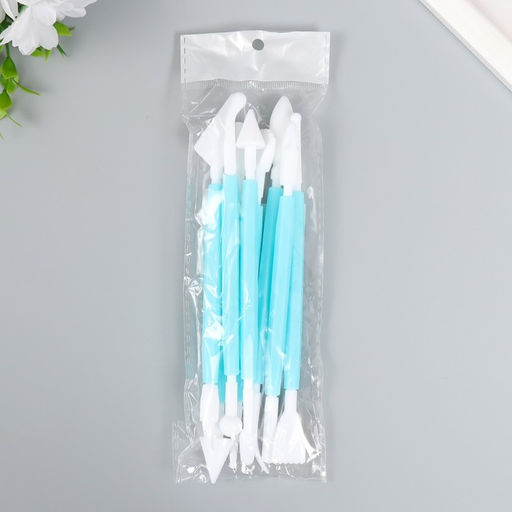 Инструмент для моделирования пластик набор 8 шт 15,5 см - Арт узор фото 4