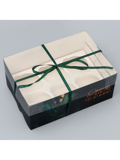 Цена за 5 шт. Коробка для капкейка, кондитерская упаковка, 6 ячеек «Стиль» 23×16×10 см