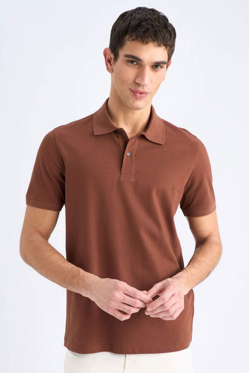 Regular Fit K?sa Kollu Basic Duz Pike Polo Tisort - Defacto фото 2