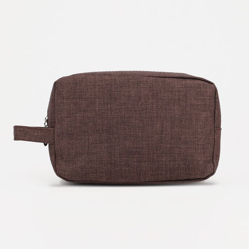 Косметичка на молнии, цвет коричневый