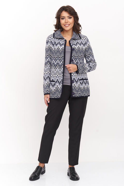 Жакет С 1518/джинсовый микс