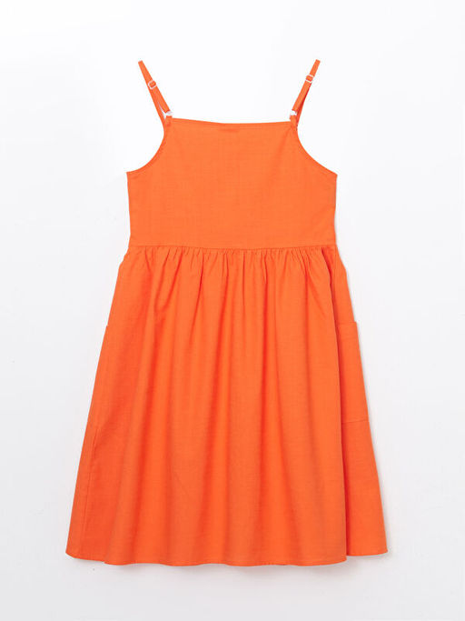 Kare Yaka K?z ?ocuk Elbise