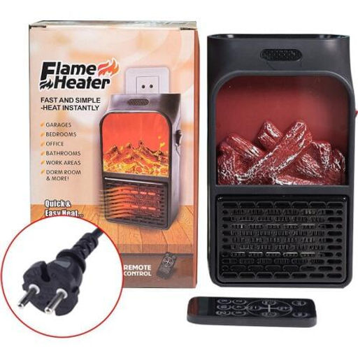 Портативный обогреватель-камин Flame Heater с пультом, 1000W - Family фото 4