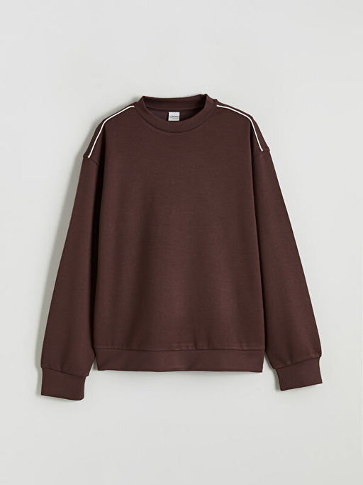 Bisiklet Yaka K?z ?ocuk Kal?n Sweatshirt