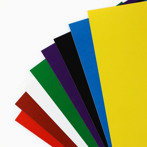 Картон цветной двусторонний А4 8 листов 8 цветов мелованный 230 г/м² «БукиБяки»