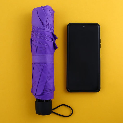 Зонт механический Веточки, 8 спиц, d=95, цвет сиреневый - Simaland фото 7