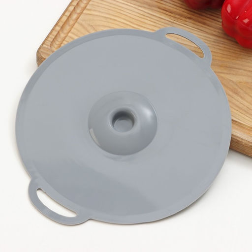 Крышка универсальная Доляна, силикон, d=20 см, цвет серый