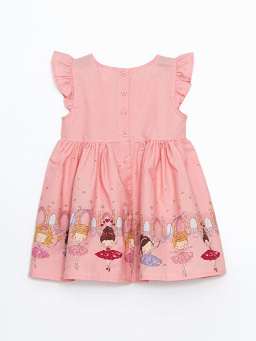 Bisiklet Yaka ?izgili K?z ?ocuk Elbise