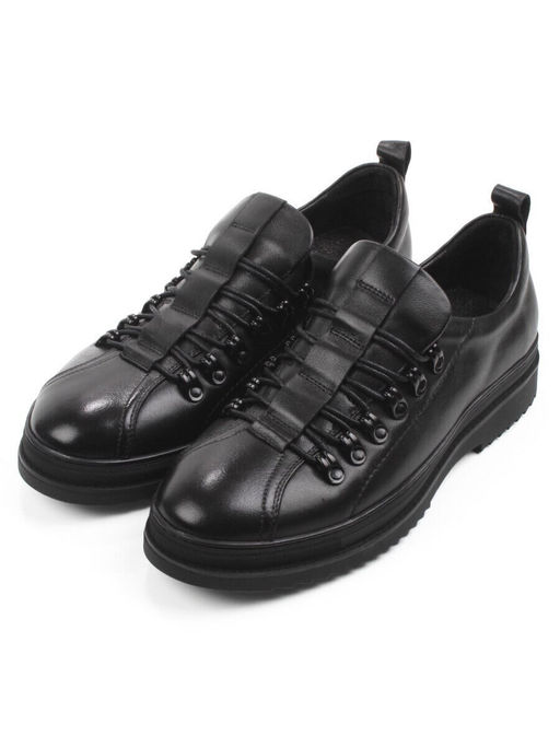 05-1829A-8-959 BLACK Полуботинки демисезонные мужские (натуральная кожа)