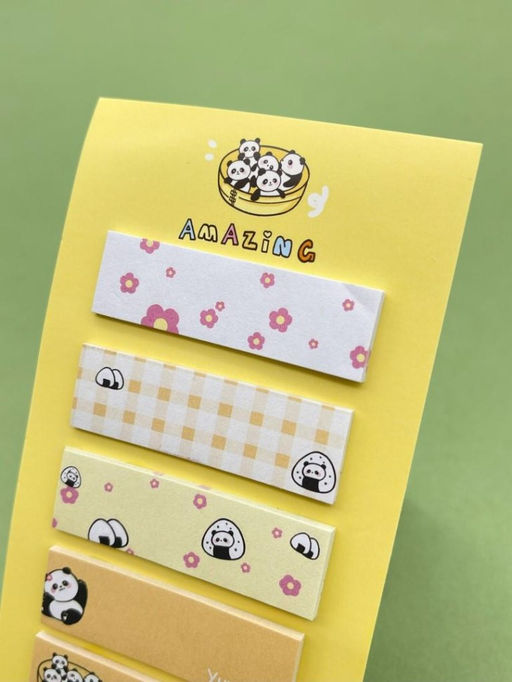 Стикеры "Panda life", yellow