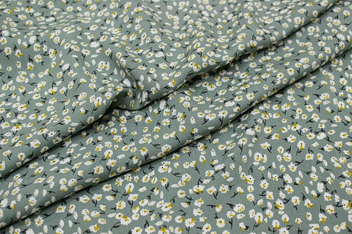 Штапель Ядвига цв.серо-мятная дымка, ш.1.45м, вискоза-100%, 90гр/м.кв - Купава фото 10