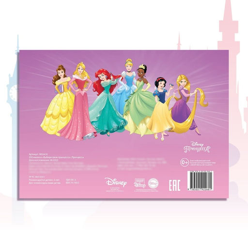 Наклейки в альбоме «Выбери свою принцессу», 17×24 см, 12 стр.