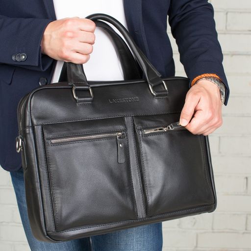 Деловая сумка для ноутбука Colston Black - Lakestone фото 8