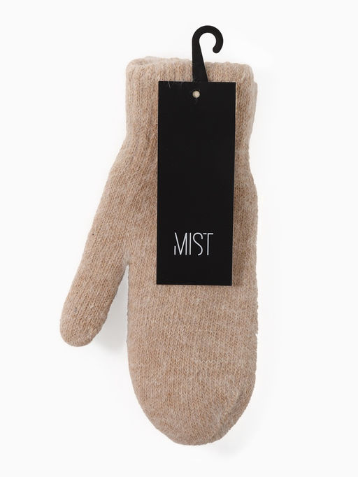 Варежки женские MIST с шерстью кролика, р-р 22 см, цв. кофейный